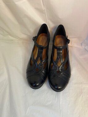 Rockport Cobb Hill Angelina women's pumps in black leather, size 8.5